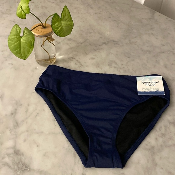 American Beach x Maurices Swim Bottom - Navy Blue - NWT - Picture 2 of 9